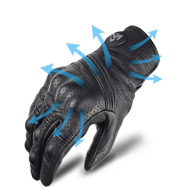 Gants de scooter en cuir pour homme