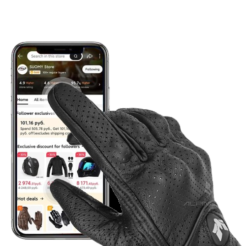 Gants de moto d'été en cuir