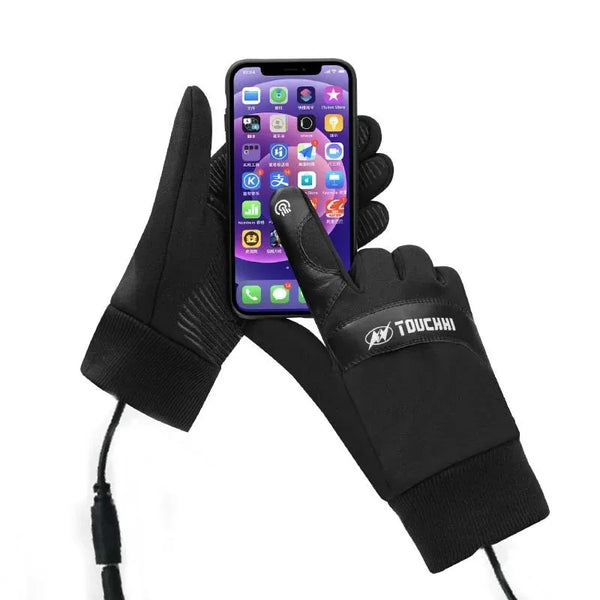 Gants chauffants pour vélo tactiles