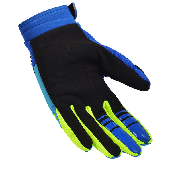 Gants moto cross bleu