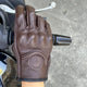 Gants de moto d'été en cuir pour homme