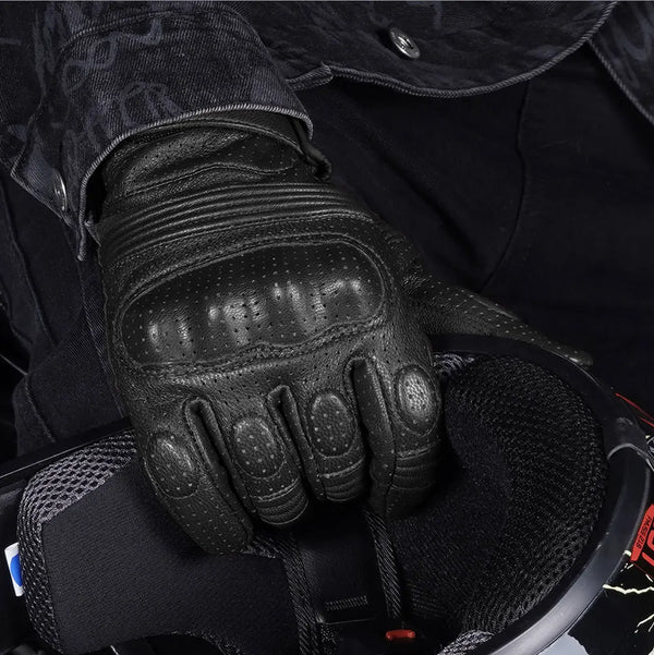 Gants de moto été en cuir