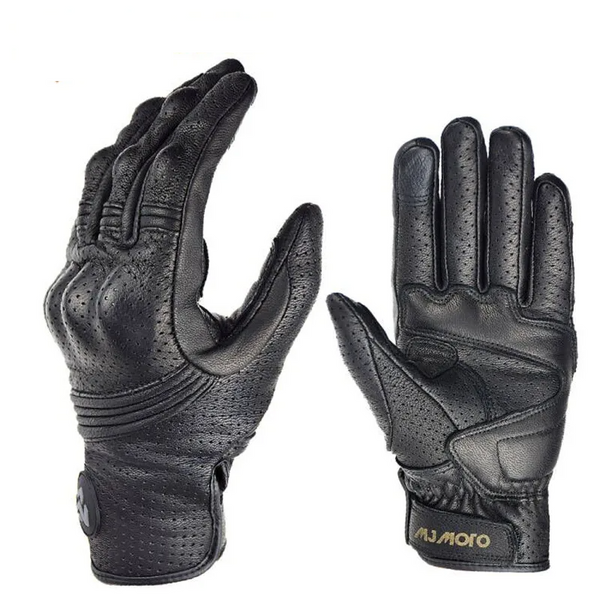 Gants de scooter en cuir pour homme