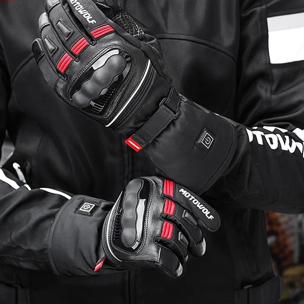 Gants chauffants pour moto avec batterie