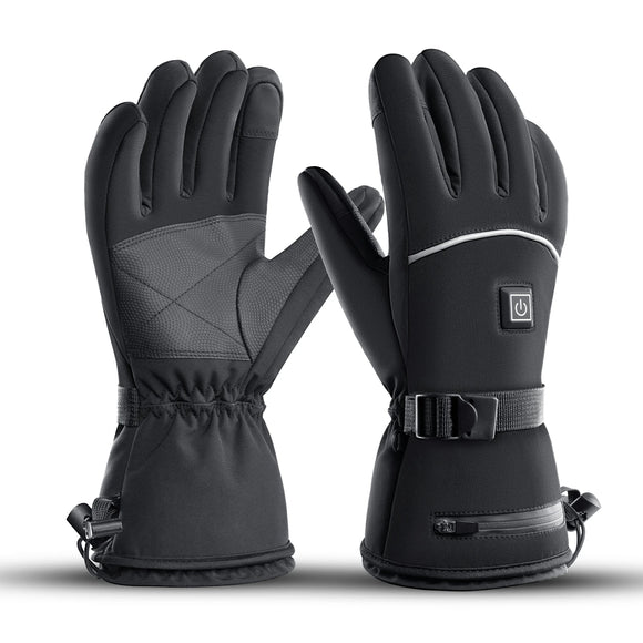 Gants chauffants avec deux doigts tactiles sur fond blanc