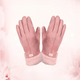 Gants chauffants pour femme effet daim