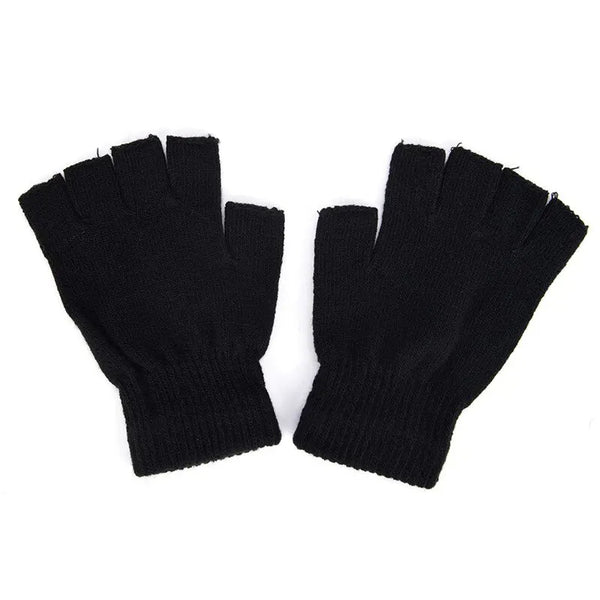 Gants sans doigts chauds et durables sur fond blanc