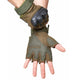 Gants sans doigts coqués style militaire