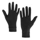 Gants thermiques noirs en fibre de cuivre sur fond blanc